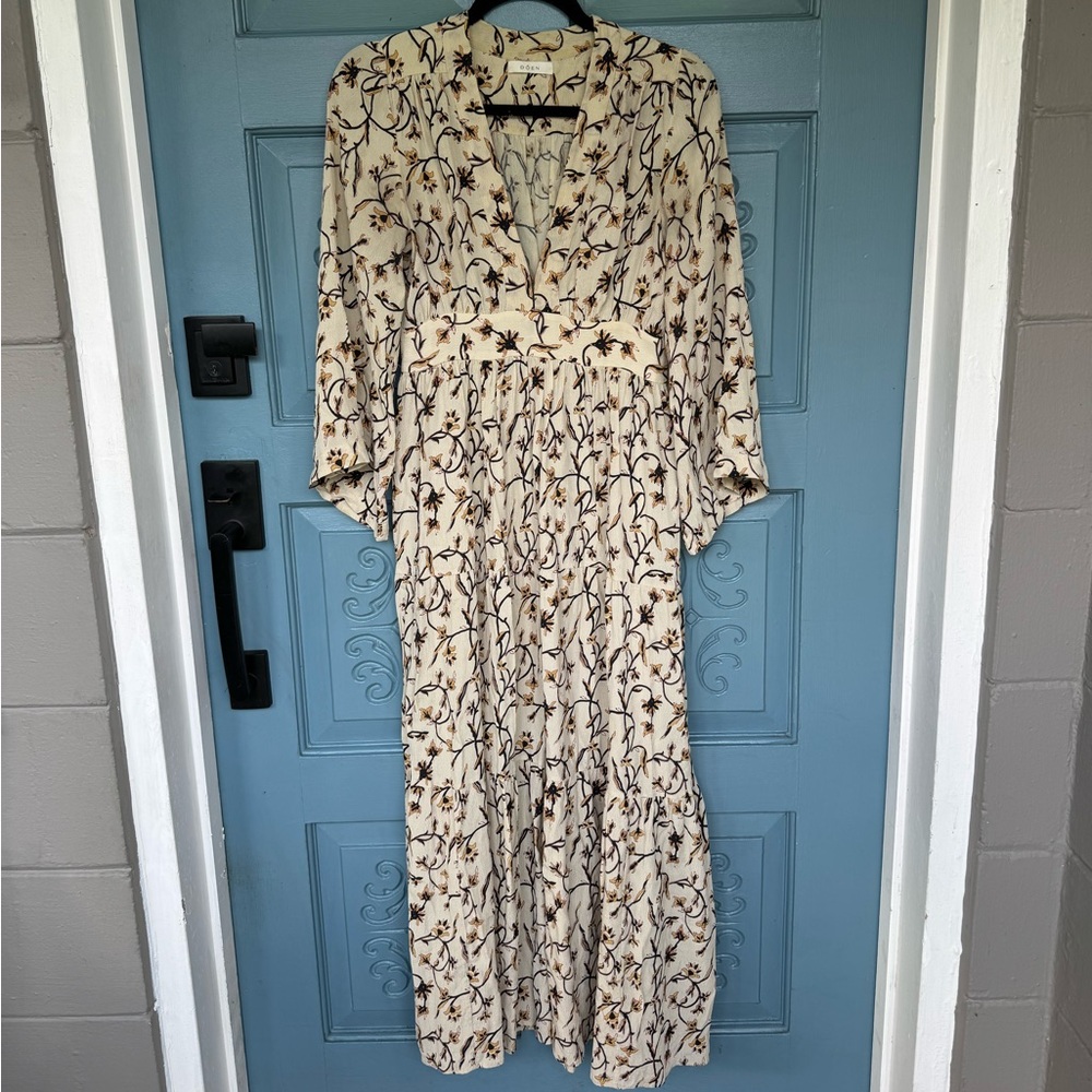 Doen Cream Floral Maxi Dress